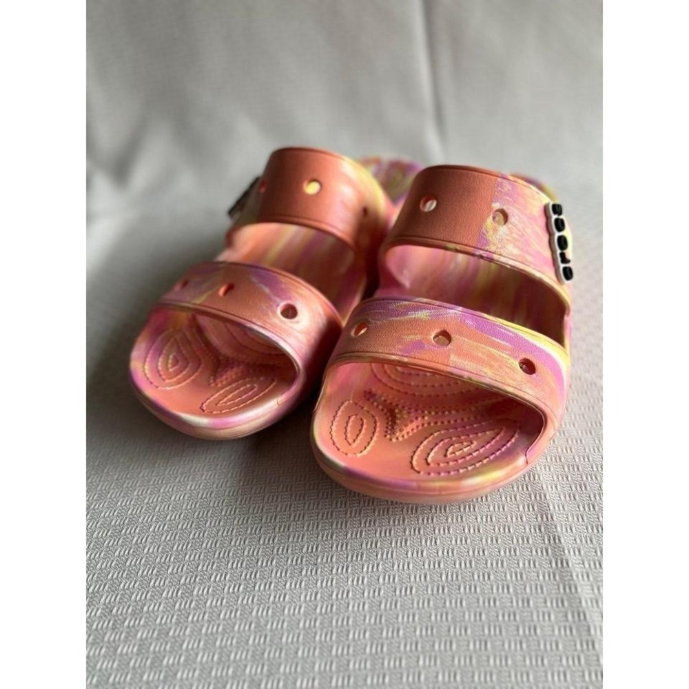 Crocs Classic Marble Sandals Papaya Multi W11 M8